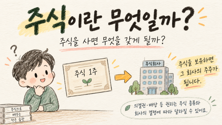 주식이 무엇인지 초보자 눈높이에서 설명하는 주식 Q&A Q001 대표 이미지