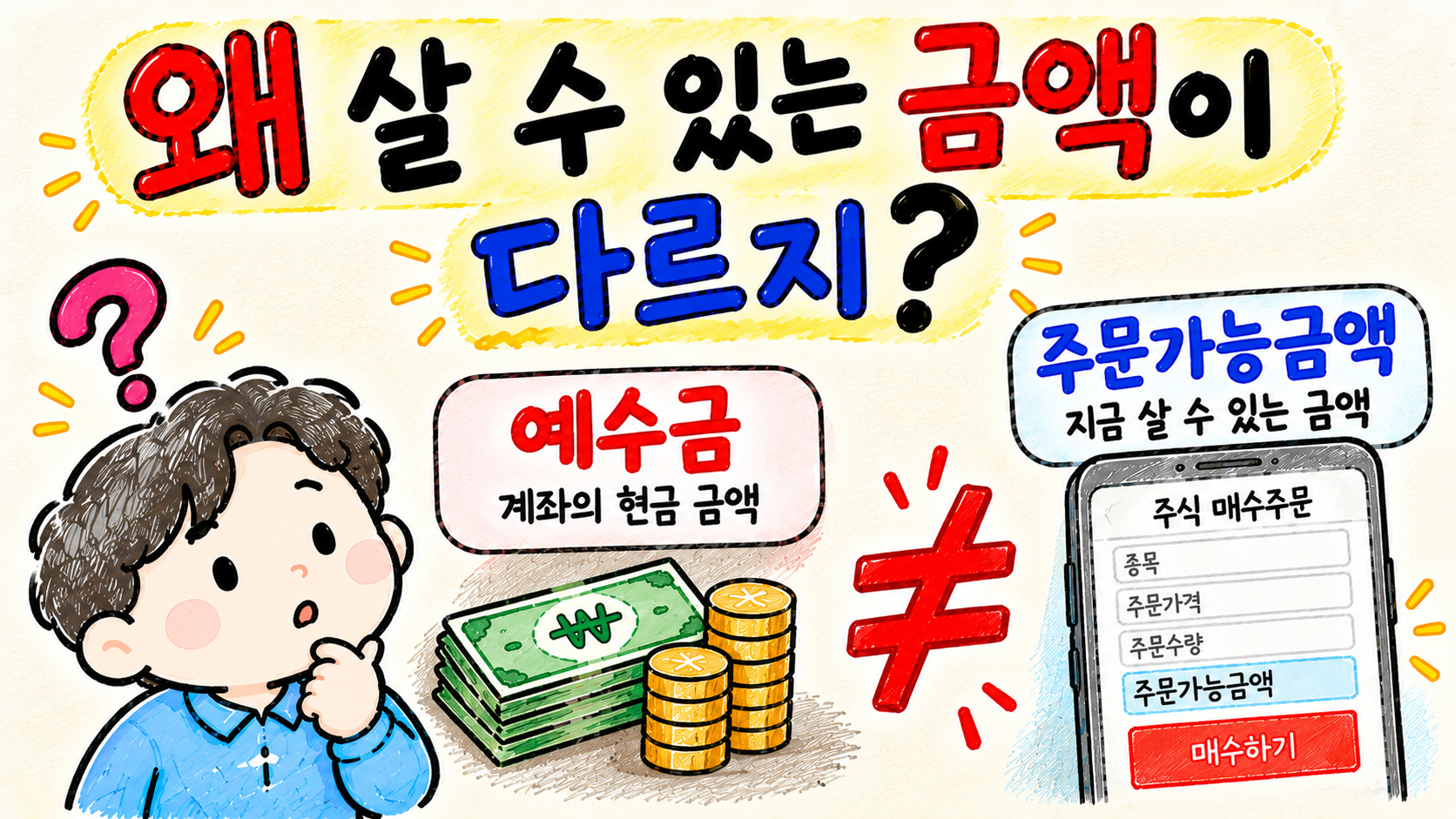 예수금과 주문가능금액 주식 증거금의 차이를 설명하는 주식 Q&A Q018 대표 이미지