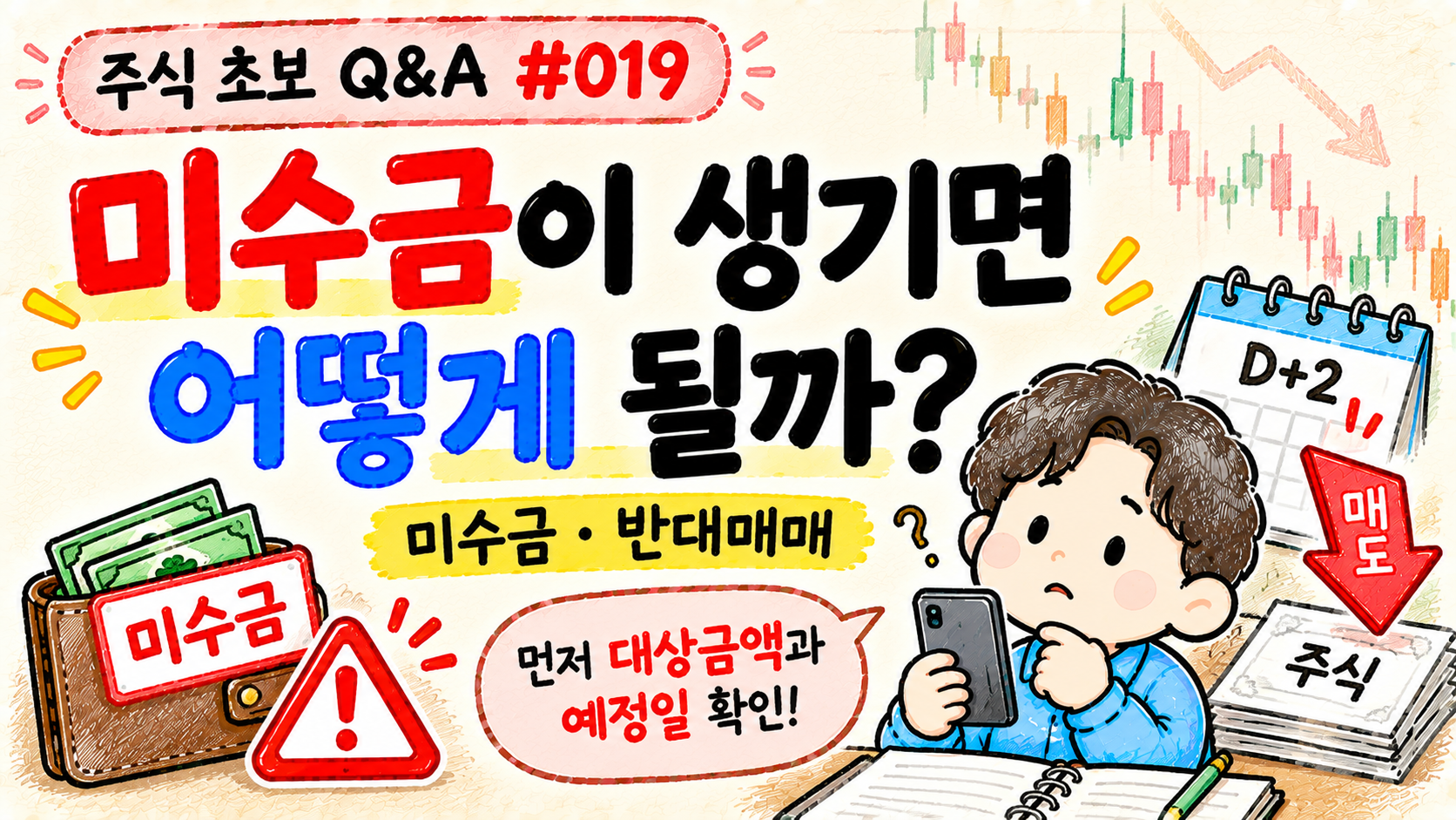 주식 미수금과 반대매매를 설명하는 주식 초보 Q&A Q019 대표 이미지
